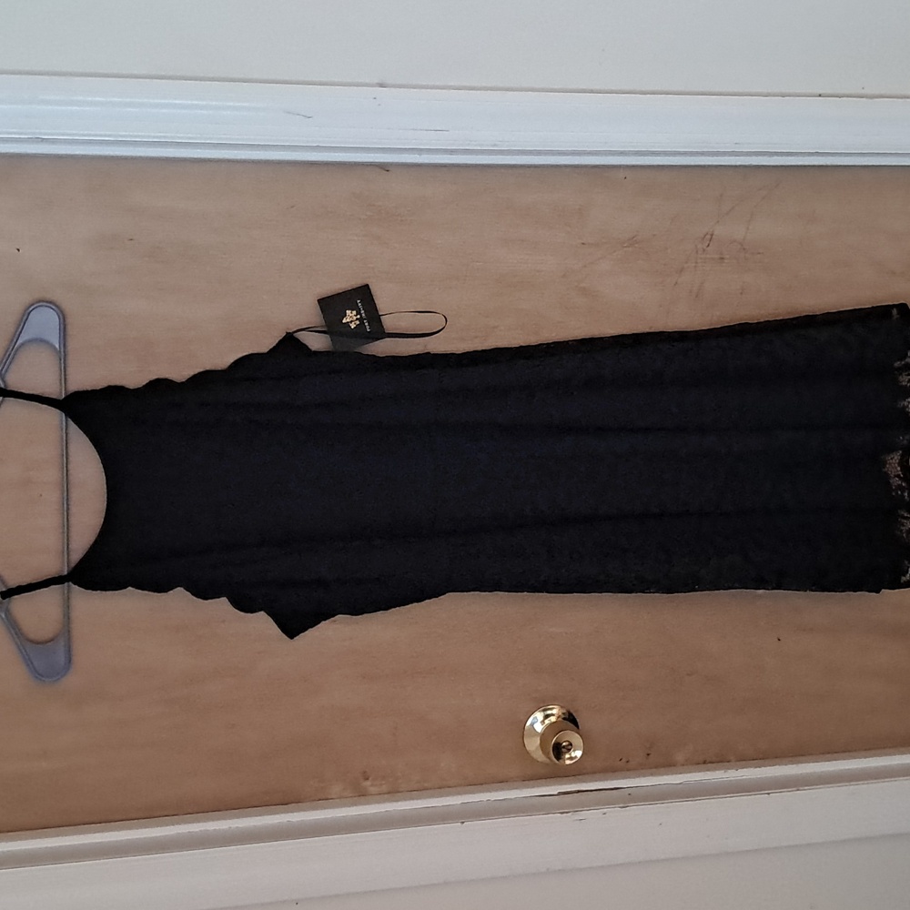 Fortune+Ivy lace black dress